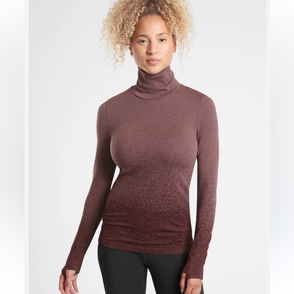 Athleta Flurry Blizzard Gradient Turtleneck Long Sleeve - Picture 1 of 5